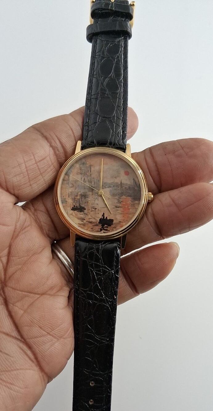 VTG Gallery Collection Claude Monet Impression Sunrise Fine Art Dial Watch